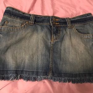 Denim mini skirt